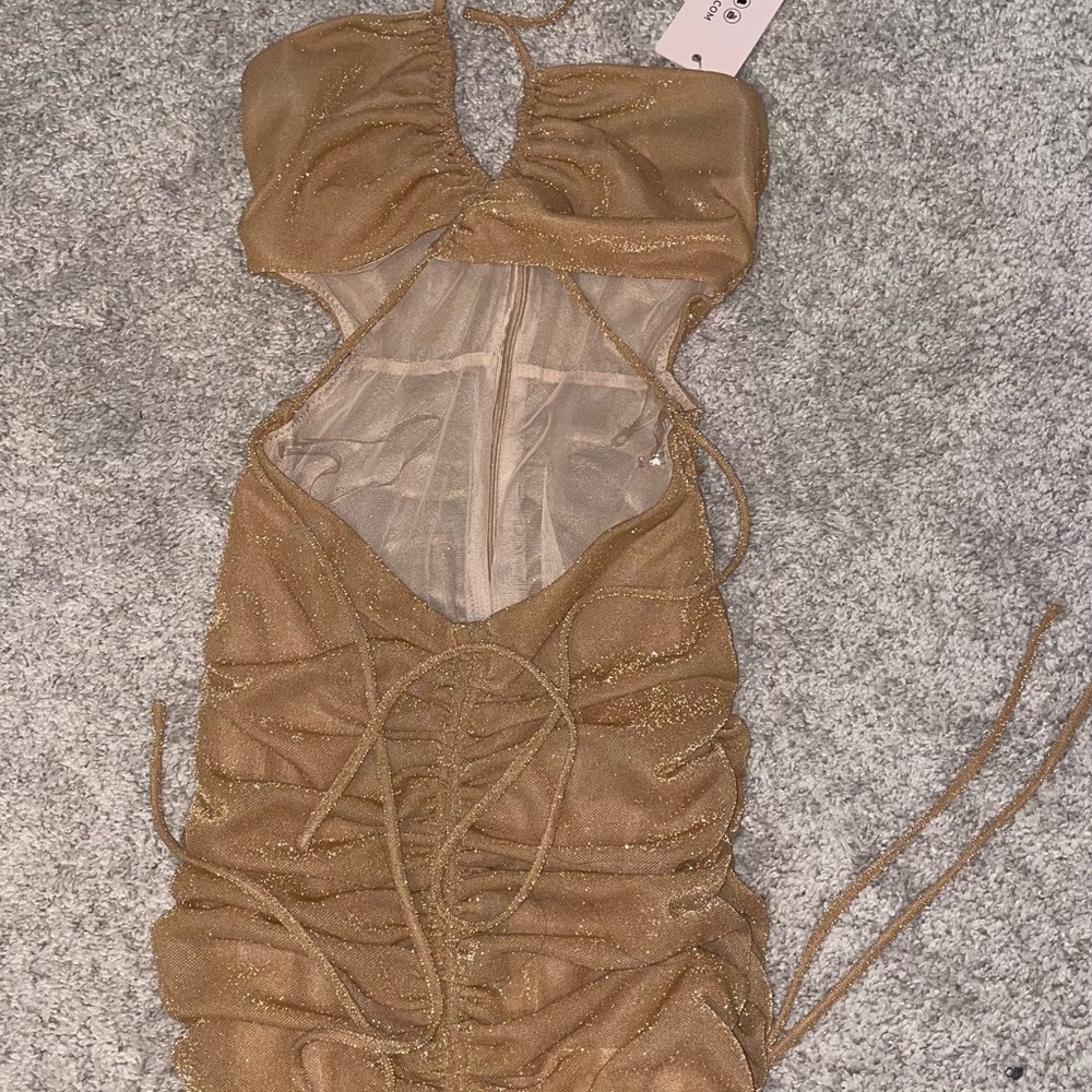 Elegant Brown Mini Dress